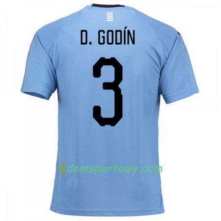 Koszulka Urugwaj D.Godin 3 Domowe Koszulki Piłkarskie Mistrzostwa Świata 2018